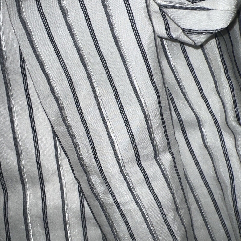 J Brand Satin Stripe Adeline Midi Dress Size Medium - Picture 10 of 10